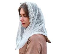 Russian Lace Shawl Veil Head Scarf for Wedding Head Covering Shawl Bridal Veil Eastern Orthodox Church Veil for Formal