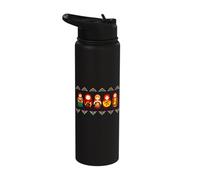 Russian Matryoshka Babushka Flowers Nesting Dolls Stainless Steel Insulated Water Bottle