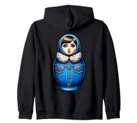 Russian Matryoshka Christmas and New Year Russia Matryoshka Zip Hoodie