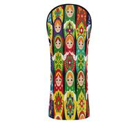 Russian Matryoshka Doll Golf Head Covers Pu Leather with Number Tag for Woods and Driver Fairway Hybrid