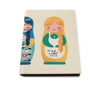 Russian Matryoshka Doll Leather A5 Binder Notebook Refillable Travel Journal with 90 Sheets Personal Planner for Women Men