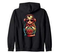 Russian Matryoshka Music Russia Russian Matryoshka Zip Hoodie