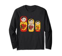 Russian Matryoshka Nesting Dolls Vintage Folk Art Gift Long Sleeve T-Shirt