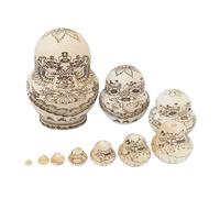 Russian Nesting Doll with 10 Layer Wooden Matryoshka for Home Decoration Pen Holder Organization Collection Matryoshka Dolls