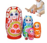 Russian Nesting Dolls 4.3in 5 Piece Flower Wooden Home Decoration
