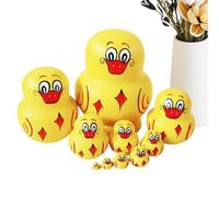 Russian Nesting Dolls,Educational Animal Pattern Stacking Game - Folk Art Nesting Dolls - for Kids Boys Girls Cultural Art Collectors Interior Design Enthusiasts Educators Parents Home