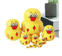 Russian Nesting Dolls | Educational Animal Pattern Stacking Game | Hand Painted Nesting Dolls - for Kids Boys Girls Cultural Art Collectors Interior Design Enthusiasts Educators Parents Home