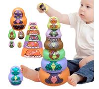 Russian Nesting Dolls - Nested Do-lls with hand-painted traditional patterns | Matryosshka Russian with smooth finishh | Nested Set Toys for educational play, cultural learning, and decorative di