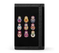 Russian Nesting Dolls Printed Trifold Wallet for Men Funny Credit Card Holder Wallet with Id Window