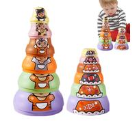 Russian Nesting Dolls - Stackable Animal Set, Heat Resistant Dinosaur Toys with Shockproof Construction, Educational Developmental Play | Creative Learning for Girls