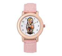 Russian Nesting Dolls Women's Wrist Watch Fashion Alloy Quartz Watch with Strap Easy to Read