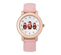 Russian Nesting Dolls Women's Wrist Watch Fashion Alloy Quartz Watch with Strap Easy to Read