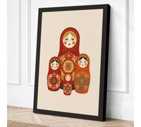 Russian Nesting Heritage Canvas Wall Art Print 18x12 Inch