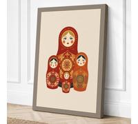 Russian Nesting Heritage Canvas Wall Art Print 24x16 Inch