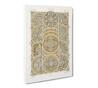 Russian Pattern By Albert Racinet Canvas Print | Gallery Wrapped 30mm Frame Wall Art | 24x16 inches | Ready to Hang | Retro Abstract Picture | Living Room Bedroom Lounge Office