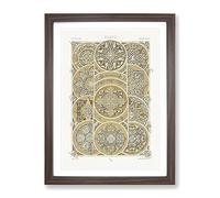 Russian Pattern By Albert Racinet Vintage Framed Print | A2 Walnut Framed Wall Art | Ready to Hang | Classic Fantasy Picture | Living Room Bedroom Lounge Office