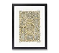 Russian Pattern By Albert Racinet Vintage Framed Print | A4 Black Framed Wall Art | Ready to Hang | Classic Fantasy Picture | Living Room Bedroom Lounge Office