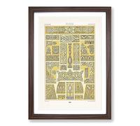 Russian Patterns by Albert Racinet Framed Print | A2 Walnut Framed Wall Art | Ready to Hang | Modern Nature Picture | Living Room Bedroom Lounge Office