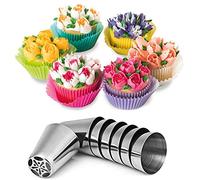 Russian Piping Tips Set, Wowdecor 24pcs Cake Cupcake Decorating Supplies Kit, Icing Nozzles Flowers Shaped, Frosting Bags and Tips Baking Supplies (12pcs Russian Tips)