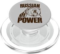 Russian Power Bear Russia Saying Russian Gym Bodybuilding PopSockets PopGrip for MagSafe