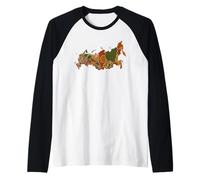 Russian Regional Map Map Of Russia Raglan Baseball Tee
