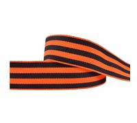 Russian Ribbon, Soviet Union Ribbon, Victory Day Collectible, Historic Symbolic Accessory for Coats, Suits, Backpacks, and Memorial Displays, Orange Black, 39.37 Inches