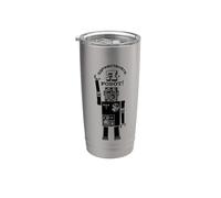Russian Robot Cyrillic Retro Soviet Futurism Technology Stainless Steel Insulated Tumbler