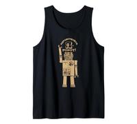 Russian Robot Cyrillic Retro Soviet Futurism Technology Tank Top