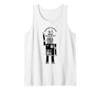 Russian Robot Cyrillic Retro Soviet Futurism Technology Tank Top