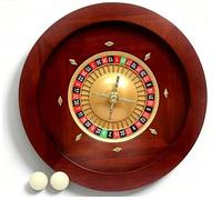 Russian Roulette, a casual tabletop game suitable for home or professional use. (Dark Walnut Brown, 50#)