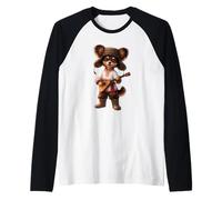 Russian Russkiy Toy Terrier Dog Musical on Balalaika Raglan Baseball Tee