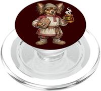 Russian Russkiy Toy Terrier Dog with Hot Water Bottle and Tea PopSockets PopGrip for MagSafe