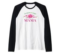Russian Saying Best Mom in The World Russia Mother Raglan Baseball Tee
