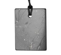 Russian Shungite Necklace "Firmness" - Genuine Shungite mineral pendant - Authentic black stone - Handmade - Tolvu