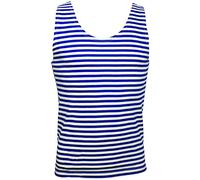 Russian Sleeveless Paratrooper Vest Tank Top - Light Blue Stripes (38 inch - Small)