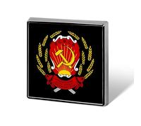 Russian Soviet Federative Socialist Republic Custom Lapel Pins Square Brooch Tie Suit Dress Accessories for Men Women Wedding Birthday