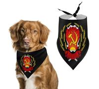 Russian Soviet Federative Socialist Republic Cute Dog Bandanna Scarf Printed Adjustable Triangle Pet Kerchief for Dogs And Cats