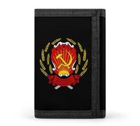 Russian Soviet Federative Socialist Republic Printed Trifold Wallets Front Pocket Wallet with ID Window Gifts for Men and Women
