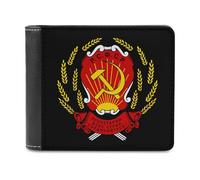 Russian Soviet Federative Socialist Republic Printed Wallets Bifold Wallet Change Cash Bag with Multiple Card Slots for Men and Women
