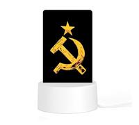 Russian Soviet Flag Hammer and Sickle Acrylic Night Light Personalised Nightlight Bedside Lamp for Friends Ladies