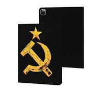 Russian Soviet Flag Hammer And Sickle Case Compatible for iPad Pro 2020/2021/2022 (12.9in) Tablet Cases Stand Protective Cover with Sleep/Wake