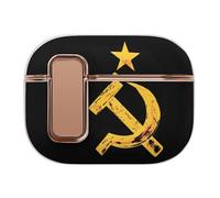 Russian Soviet Flag Hammer And Sickle Headphone Case Compatible with Airpod Pro 2 Protective Cover Cute Hard Case