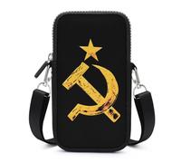 Russian Soviet Flag Hammer And Sickle Small Crossbody Bag Adjustable Mobile Phone Bags Wallet Pouch Shoulder for Women Men