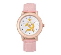 Russian Soviet Flag Hammer and Sickle Womens Watch Digital Wrist Watches Casual Business Wristwatch Ladies