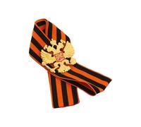 Russian Soviet Ribbon Badge Double Headed Charm Design Lapel Pin Alloy Chest Jewellery Gatherings Enthusiast Collector's Alloy Badge