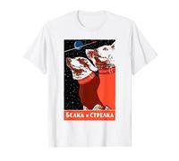 Russian Space Dogs graphic Belka and Strelka Communist USSR T-Shirt
