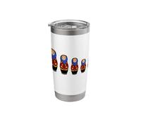 Russian Stacking Doll Matryoshka Traditional Art Stainless Steel Insulated Tumbler