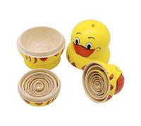 Russian Stacking Dolls - 10 Pieces Wooden Duck Russian Stacking Dolls - Desk Decoration for Cabinet, Living Room, Bookcase, Office Wonderful Details: Enhance Your Home Decor with Our Gorgeous