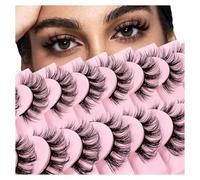 Russian strip eyelashes DD curling false eyelashes fluffy and slim artificial mink eyelashes 10 pairs large curvature thick natural beauty bridal party one piece(10P-D09)