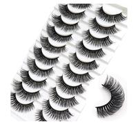 Russian strip eyelashes DD curling false eyelashes fluffy and slim artificial mink eyelashes 10 pairs large curvature thick natural beauty bridal party one piece(10P-D01)